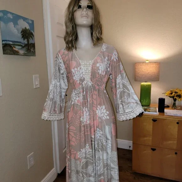 Soma Intimates Empire Waist Long Maxi Dress Size S Small - Like New - Picture 2 of 6